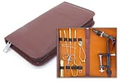 FLY TYING TOOL KIT IN REAL LEATHER CASE: Amazon.co.uk: Sports & Leisure