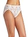 Vanity Fair Women's Illumination Helenca Lace Hi Cut Panties, White, 8
