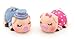Owfeel 1 Pair Cute Kissing Pig Couple Decor Figure Figurine