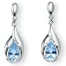 PalmBeach Jewelry Blue Topaz Earrings