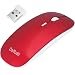Daffodil WMS500R Souris sans fil 2,4GHz avec mini r�cepteur USB et DPI r�glable, aliment�e par 2 piles AAA (incluses) - Couleur rouge