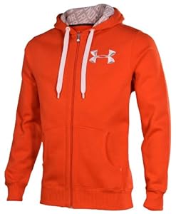 Under Armour Men's UA Loose Fit Storm Zip Up Hoodie-Orange-Large