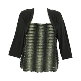 Buy AGB Petite Layered Top with Bolero Jacket