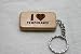 I Love Temperance Wooden Keychain