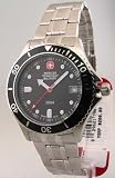 MENS WENGER SWISS MILITARY STEEL DIVER DATE WATCH 79077