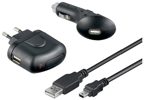 Wentronic USB Lade Set (230V, 12V, mini-USB) 500mAh (gerade) Preisvergleich