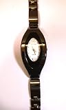 41E1q T6t0L. SL160  The Stainless Steel Jewelry Store   Stainless Steel Black Watch Kimio Smart   oval face, with 12 and 6 in detail with silver rivets Hour Detail   Japanese Quartz Motion   Water resistant   includes Velvet Jewelry Bag Pouch