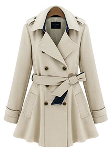 (ハイホン) BAIHONG 「裁縫はしかっりしている」 トレンチコート レディース 秋冬 春 ロング丈 ビジネス 秋物 カーキー 紺