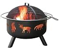 Landmann 28347 Big Sky Fire Pit, Wildlife, Black
