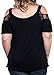 FUNOC Ladies Women Loose Leopard Printing Chiffon Casual Tops T Shirt Blouse (Fluorescent Red, V-Neck, S)