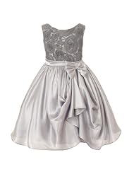 Girls Satin Flower-Girl Dress 