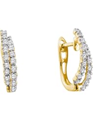 Diamond Earring 0.25ctw diamond fashion hoops 14KT Yellow Gold