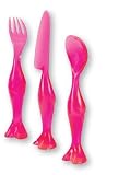 A di Alessi Agli Ordini Childrens Cutlery Set, Fuchsia, 3 Pieces, (AMGI07 F)