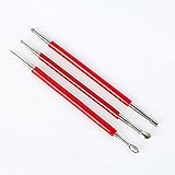 StarSide 3pcs Leather Craft Tool Leather Press Rub Tool Modeling Tool leather Craftool Pro Modeling Small /Medium Round Spoon