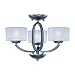 Maxim Lighting 19041FTOI Elle 3-Light Semi-Flush Mount/Chandelier, Oil Rubbed Bronze Finish with Frosted Glass
