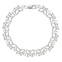Summer Filigree Butterfly Link Sterling Silver Tennis Bracelet