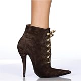 Highest Heel Women's VICTORIA, 5 Victorian Heel Ankle Boot In Genuine Suede