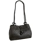 Magid Classic Matte Straw Four-Poster Shoulder Bag
