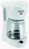 Black & Decker DCM600W 5-Cup Drip Coffeemaker with Glass Carafe, White