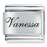 Name Vanessa Italian Charms Bracelet Link