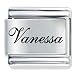 Name Vanessa Italian Charms Bracelet Link