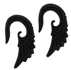 Acrylic Tribal Tapers - Wing - 2G - Sold as a Pair