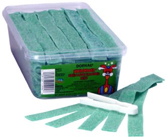 Sour Power Belts Green Apple [150CT Tub] by Dorval