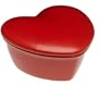 Chantal Heart Semi-Gloss 1-Cup Dish with Lid, Red