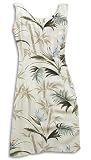 Bamboo Paradise Hawaiian Aloha Short Tank Dress is available in Cream, Navy Blue, and Black