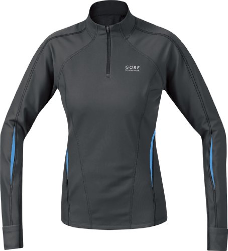 GORE RUNNING WEAR Damen THERMO Shirt SUNLIGHT, black/dream blue, 38 Preisvergleich