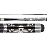 Cuetec Natural Inlay Series SST Black with Spindle Inlays Two-Piece Pool Cue