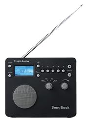 Tivoli Audio SongBook AM / FM Alarm Clock Travel Radio, Black