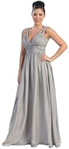 Hot Sale Prom Dress New Elegant Long Gown #642 (12, Silver)