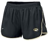 Missouri Tigers Womens Black 3 Inseam Dri-FIT Sister Tempo Running Shorts By Nike Team Sports