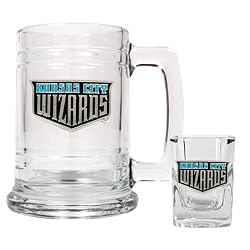 Kansas City Wizards Soccer Glass Tankard and Square Shot Glass Set - Primary Team Logo MAJOR-LEAGUE-SOCCER Soccer