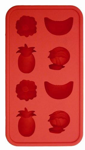 SiliconeZone Tropical Ice Cube/Chocolate Mold, Orange