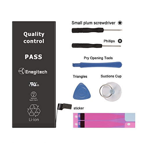 Enegitech 1810mAh Replacement Battery for iPhone 6 with Free Repair Tool / Work for All iPhone 6 Carriers Enegitech 1810mAh Replacement Battery for iPhone 6 with Free Repair Tool / Work for All iPhone 6 Carriers