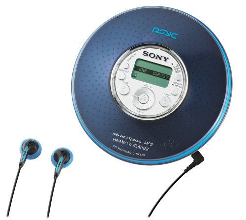 Sony D-NF420PSBLUE MP3/ATRAC3 Psyc CD Walkman with AM/FM Tuner (Blue) Sony D-NF420PSBLUE MP3/ATRAC3 Psyc CD Walkman with AM/FM Tuner (Blue)