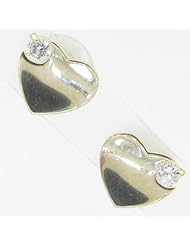 Kids 14K solid gold earrings fancy stud hoop huggie ball fashion dangle swa...