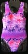 Girls 1 PC U-Back Purple Palm Trees