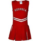 NCAA Georgia Bulldogs Youth Girls Red Cheerleader Dress (X-Small)
