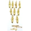 10 14K Yellow Gold Large Barrel Locking Clasp 4 Chains