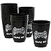 Video Game Party Cups for Kids Birthday (16 oz, Black, 16 Pack)