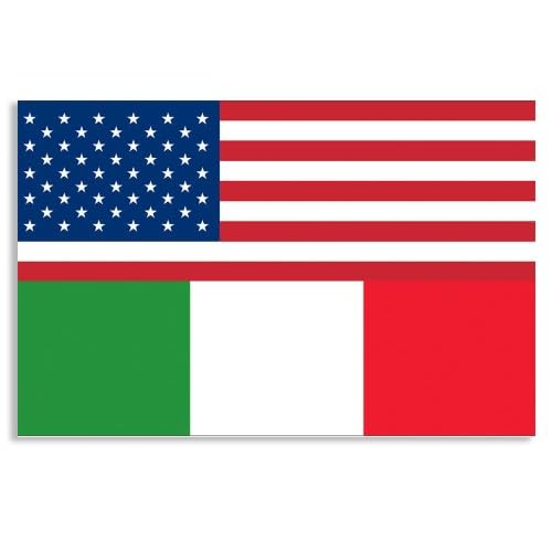 USA ITALY Flags Sticker (Italian American) Other