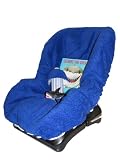 Blue Chenille Stripes Toddler Carseat Cover