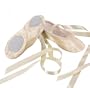 Demi-pointes en satin - bi-semelle - danse classique - champagne