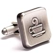 Vintage Coffee Cufflinks - Connoisseur Themed Formal Wear - Cufflinks