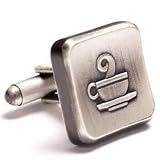 Vintage Coffee Cufflinks - Connoisseur Themed Formal Wear - Cufflinks