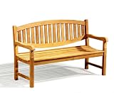 Review Jati  / Teak Oval Back Garden Bench 1.5m