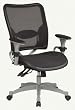 Dual Function Air Grid Back And Air Grid Seat Managers Chair With Adjustable Padded Arms and Platinum Finish Base By Office Star